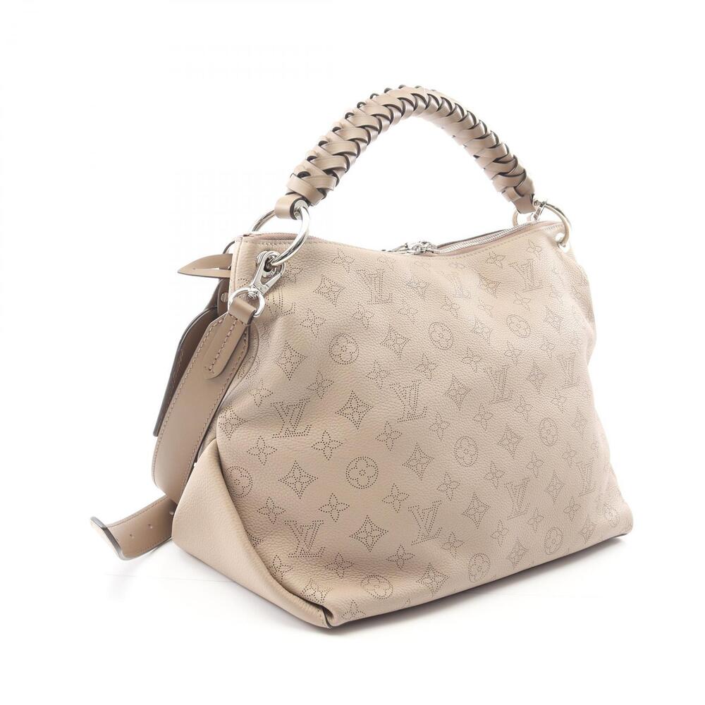 Louis Vuitton Beauvre Hobo Handbag Leather Mahina Beige